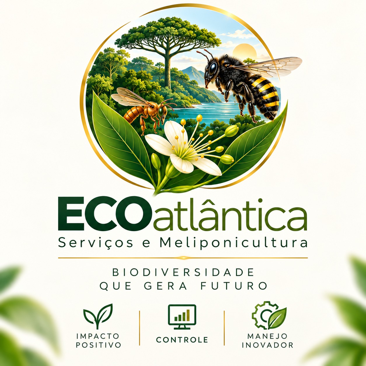 Identidade oficial ECOatlântica em fundo claro
